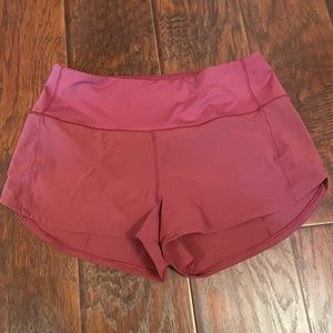 lululemon like new speed up shorts